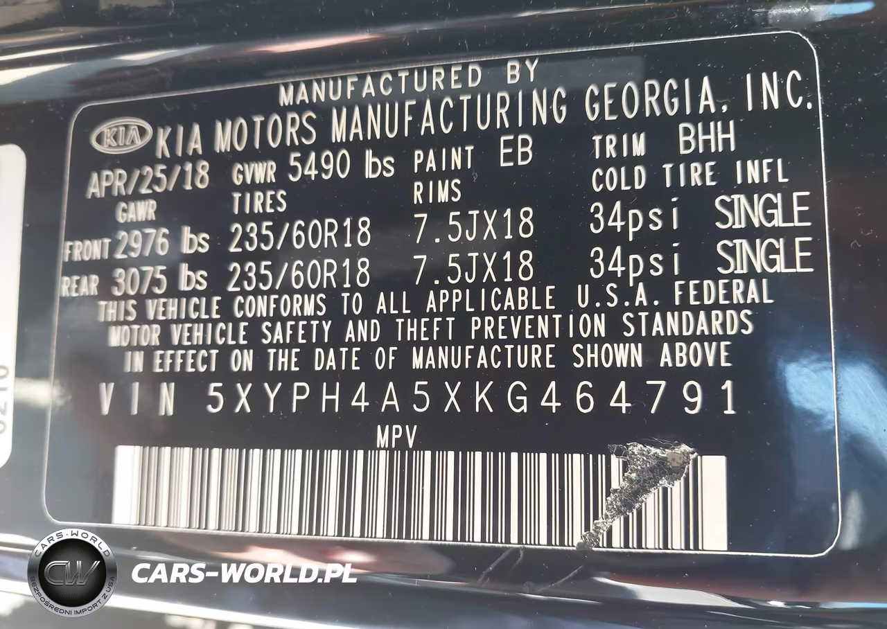 2019 Kia Sorento 3.3L Ex VIN:5XYPH4A5XKG464791 - 9