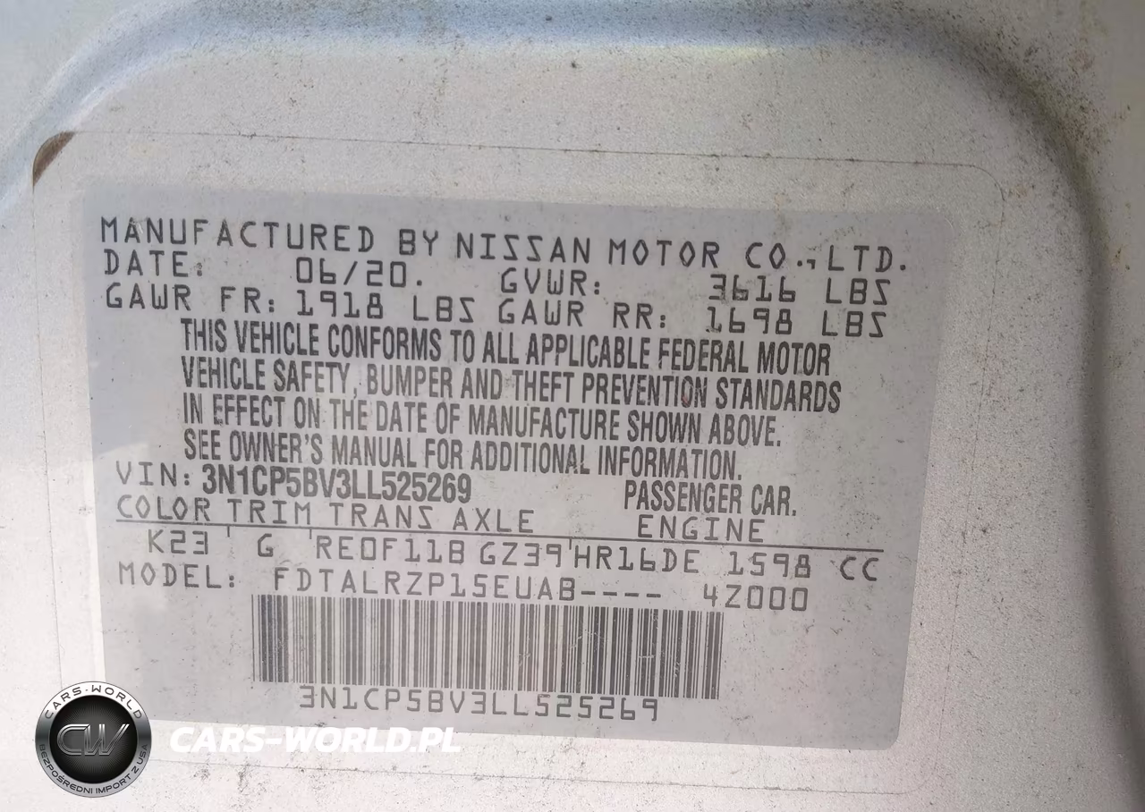 2020 Nissan Kicks S Xtronic Cvt VIN:3N1CP5BV3LL525269 - 9