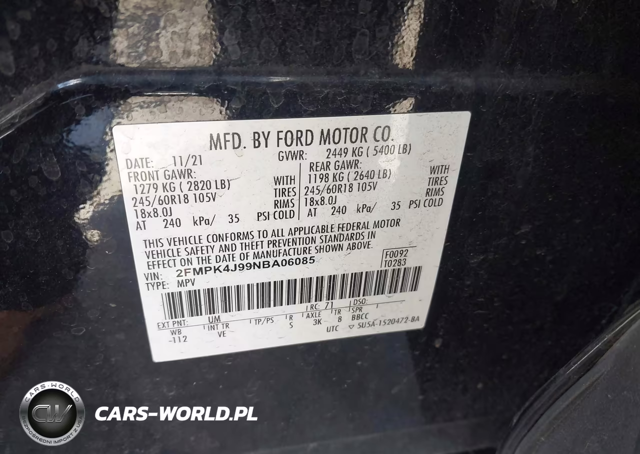 2022 Ford Edge Sel VIN:2FMPK4J99NBA06085 - 9