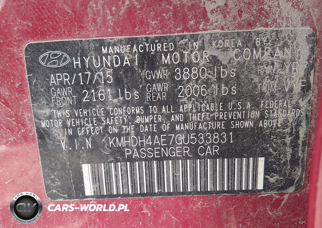 2016 Hyundai Elantra Se VIN:KMHDH4AE7GU533831 - 9
