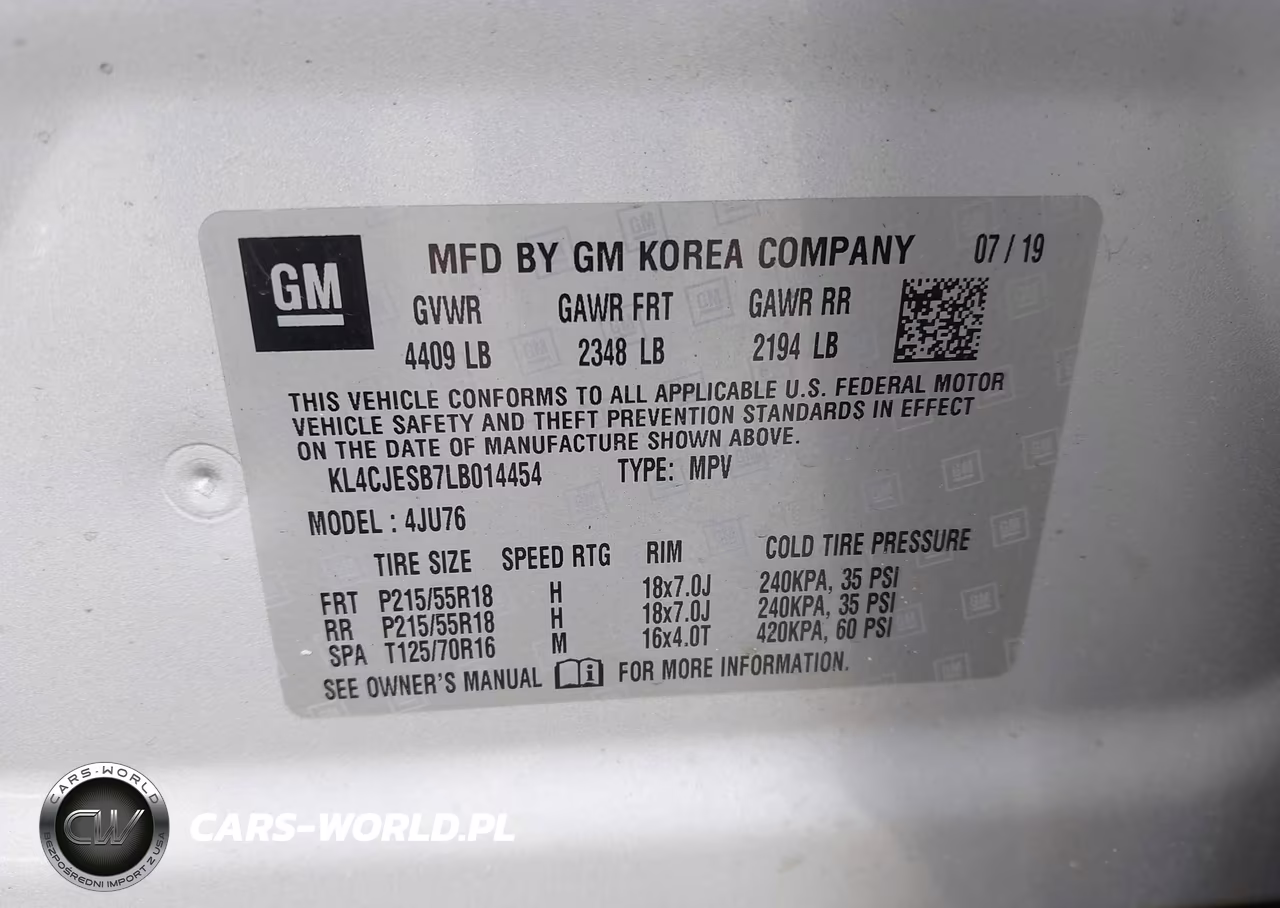 2020 Buick Encore Awd Preferred VIN:KL4CJESB7LB014454 - 9