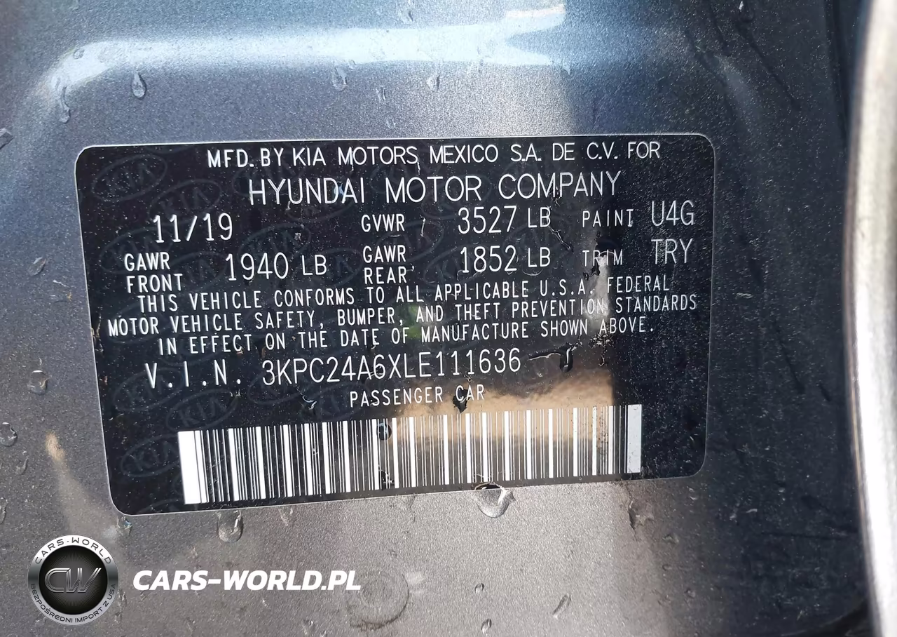 2020 Hyundai Accent Sel VIN:3KPC24A6XLE111636 - 9