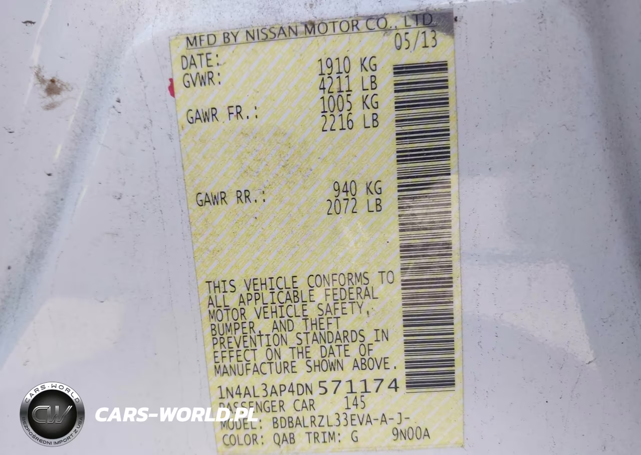 2013 Nissan Altima 2.5 S VIN:1N4AL3AP4DN571174 - 9