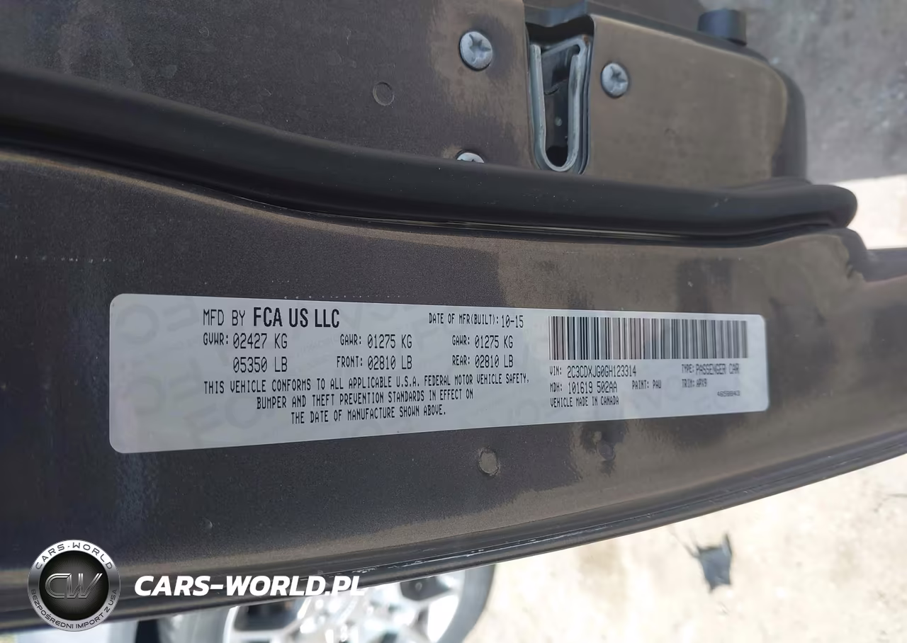 2016 Dodge Charger Sxt VIN:2C3CDXJG0GH123314 - 9