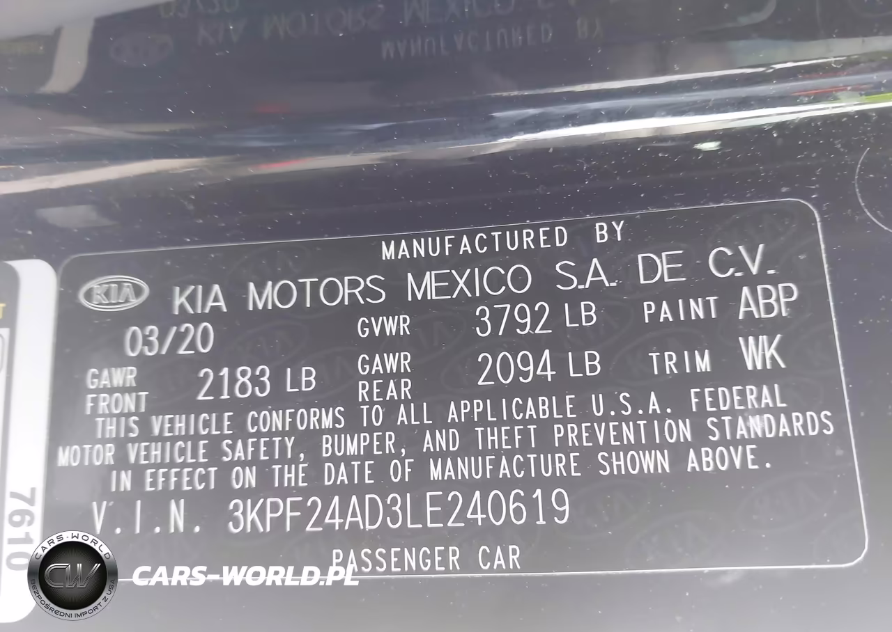 2020 Kia Forte Lxs VIN:3KPF24AD3LE240619 - 9