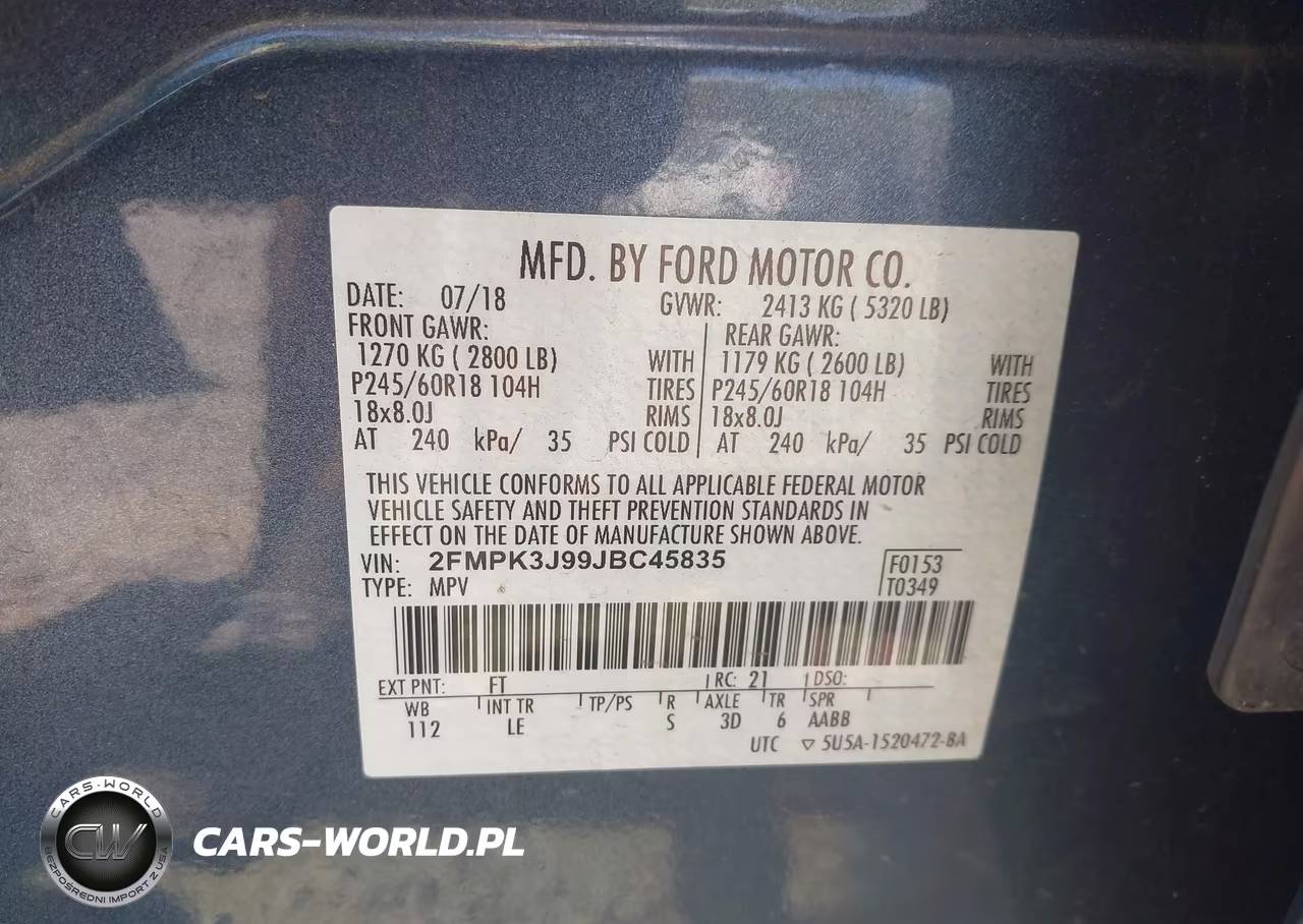 2018 Ford Edge Sel VIN:2FMPK3J99JBC45835 - 9