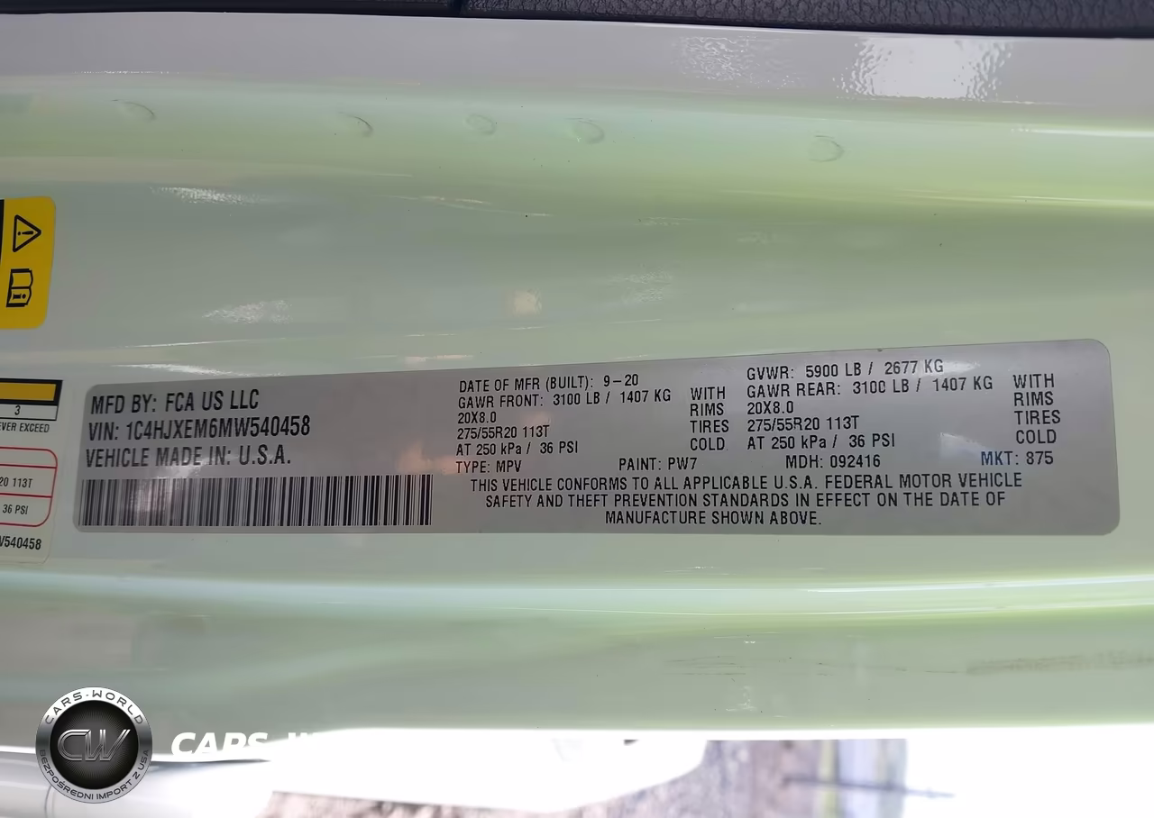 2021 Jeep Wrangler Unlimited High Altitude 4X4 VIN:1C4HJXEM6MW540458 - 9
