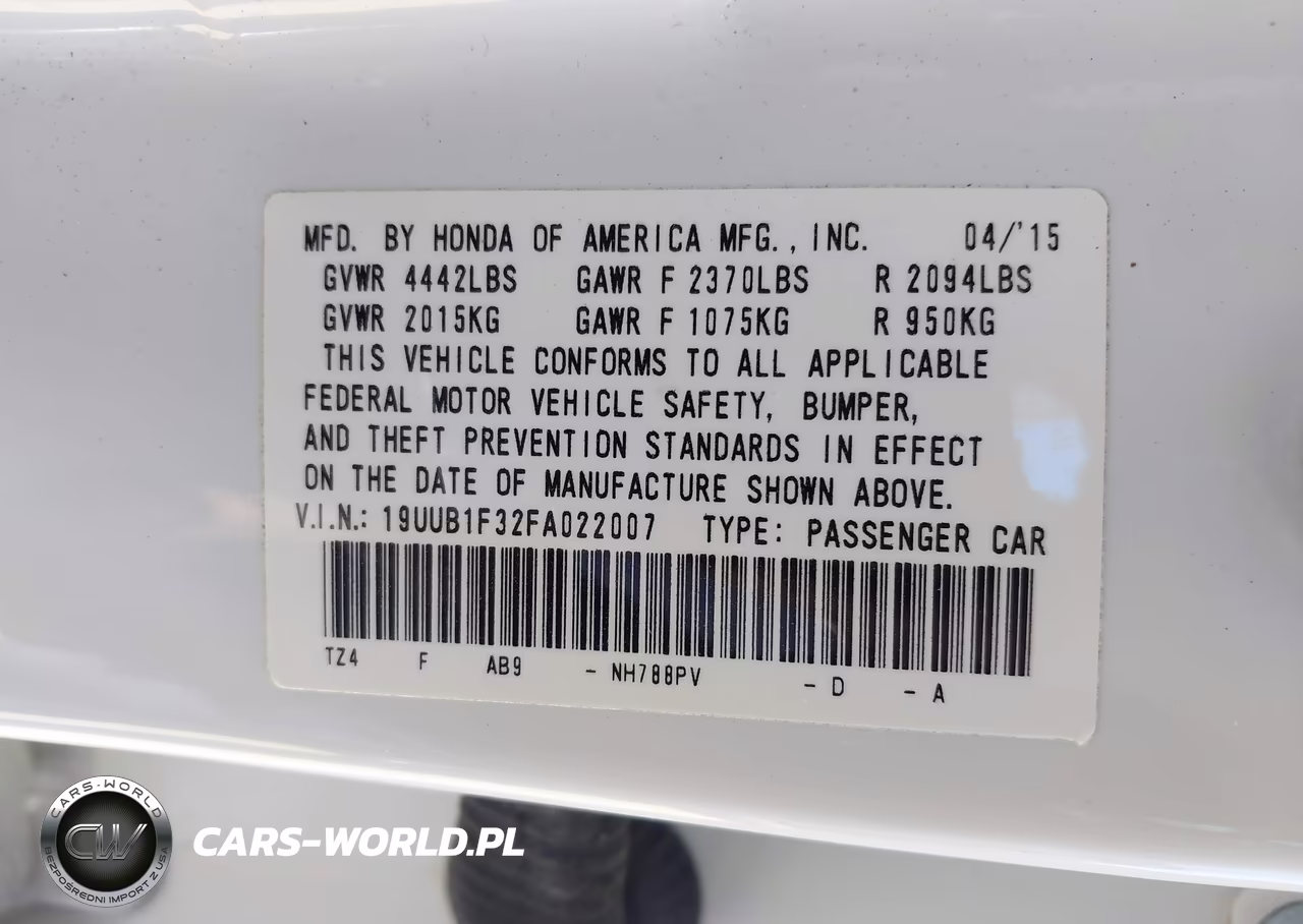 2015 Acura Tlx VIN:19UUB1F32FA022007 - 9