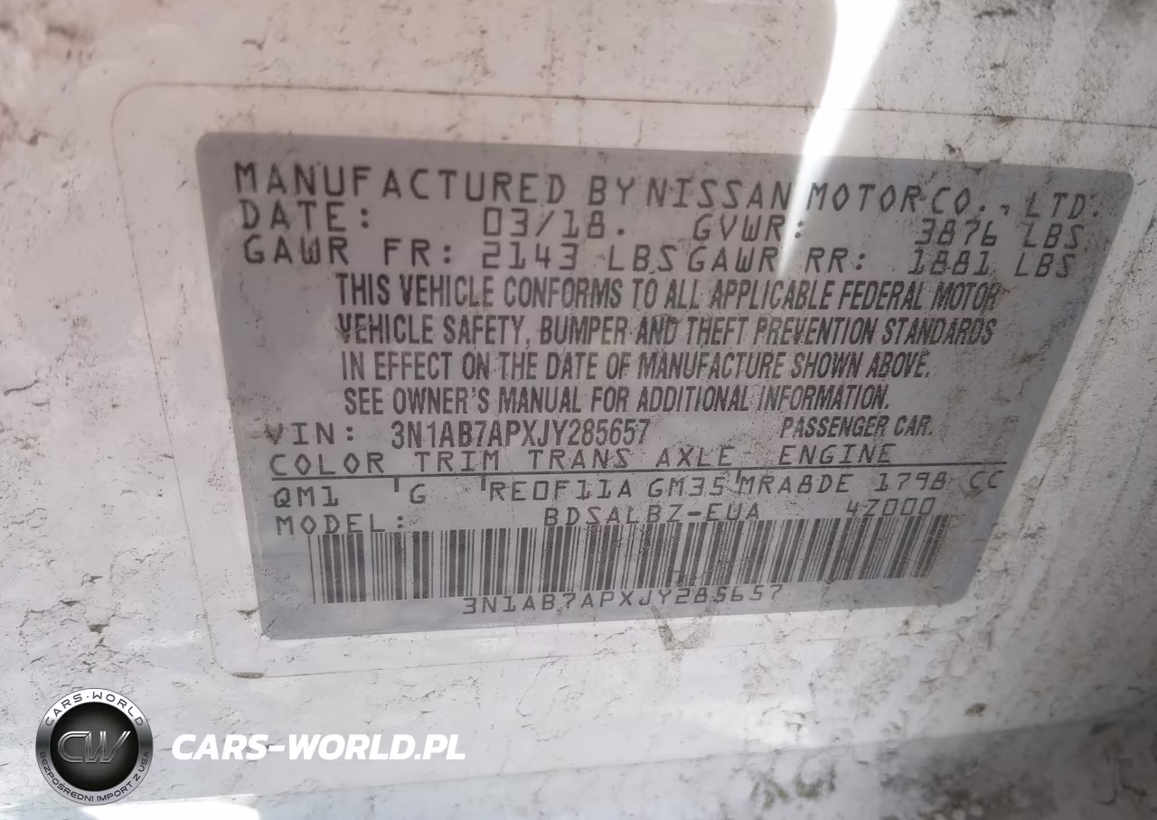 2018 Nissan Sentra S VIN:3N1AB7APXJY285657 - 9