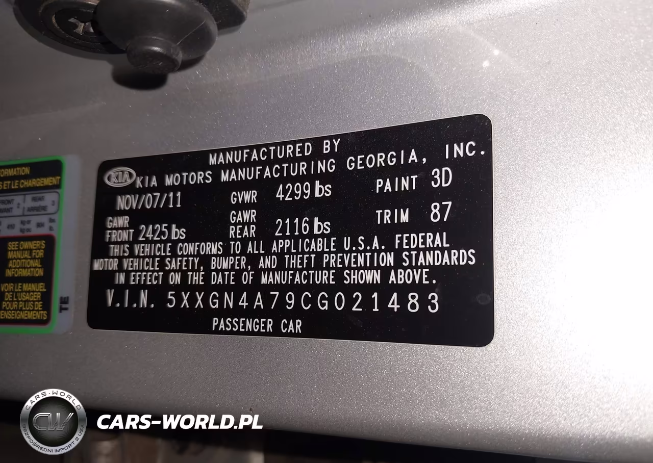 2012 Kia Optima Ex VIN:5XXGN4A79CG021483 - 9
