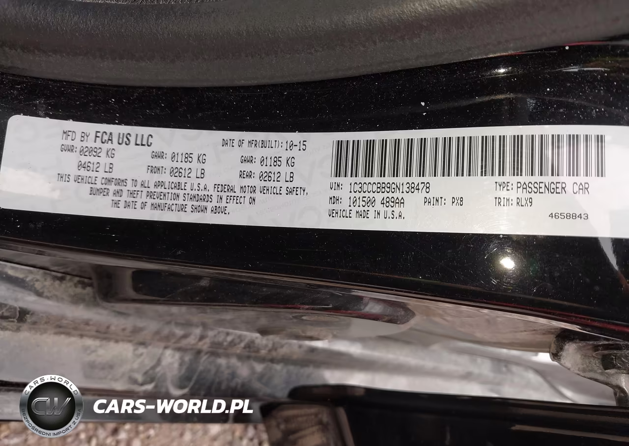 2016 Chrysler 200 S VIN:1C3CCCBB9GN138478 - 9