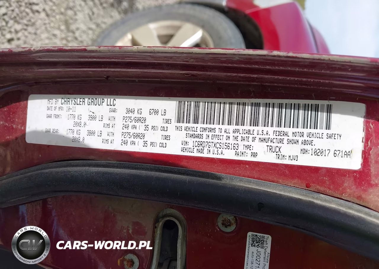 2012 Ram 1500 Slt VIN:1C6RD7GTXCS156163 - 9
