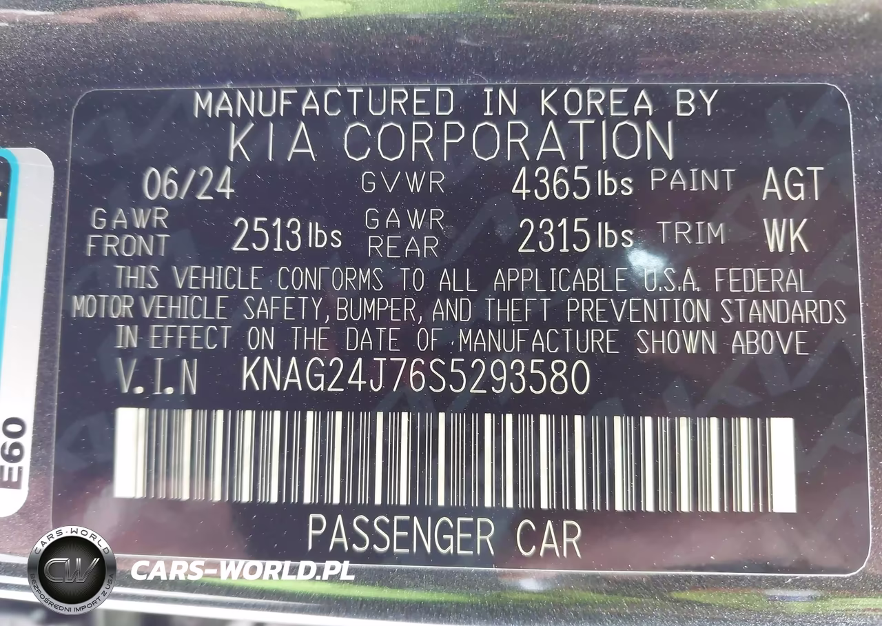 2025 Kia K5 Lxs VIN:KNAG24J76S5293580 - 9