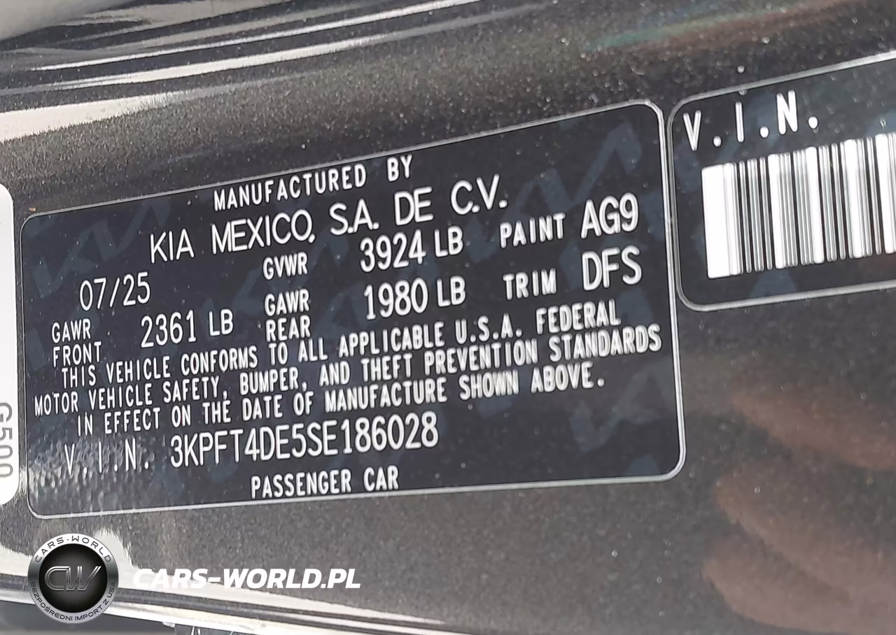 2025 Kia K4 Lxs VIN:3KPFT4DE5SE186028 - 9
