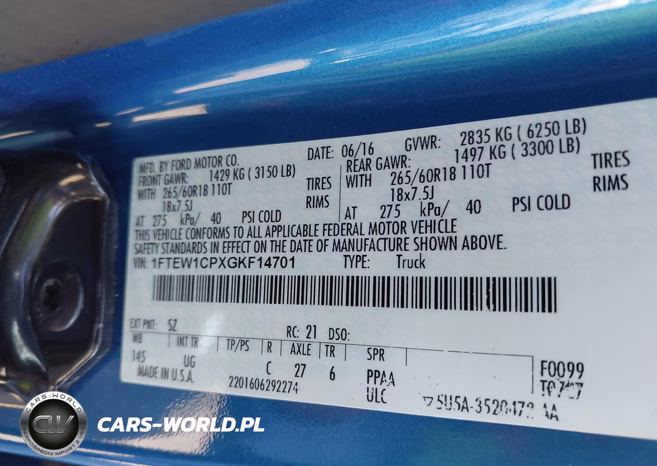 2016 Ford F-150 Xlt VIN:1FTEW1CPXGKF14701 - 9