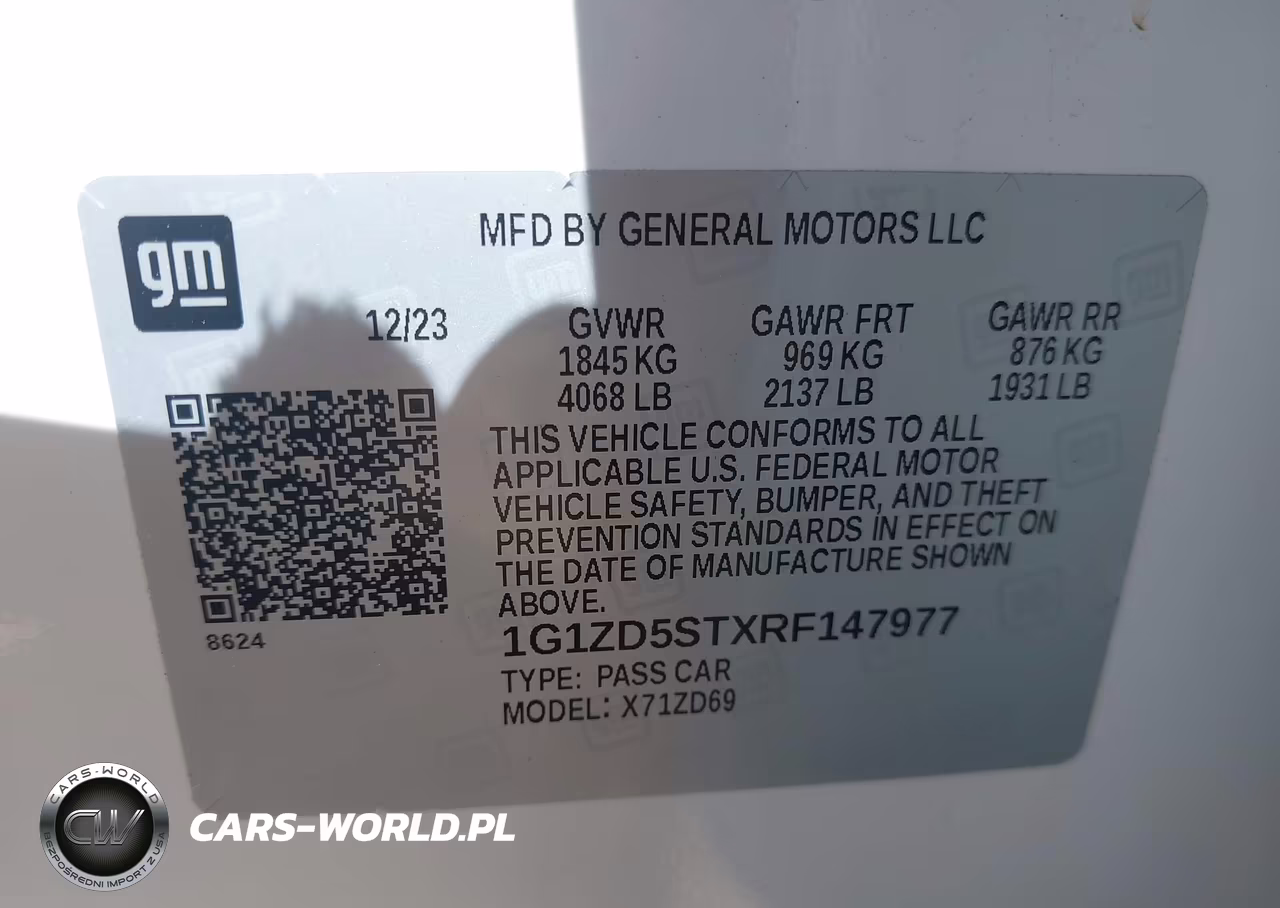 2024 Chevrolet Malibu Fwd 1Lt VIN:1G1ZD5STXRF147977 - 9