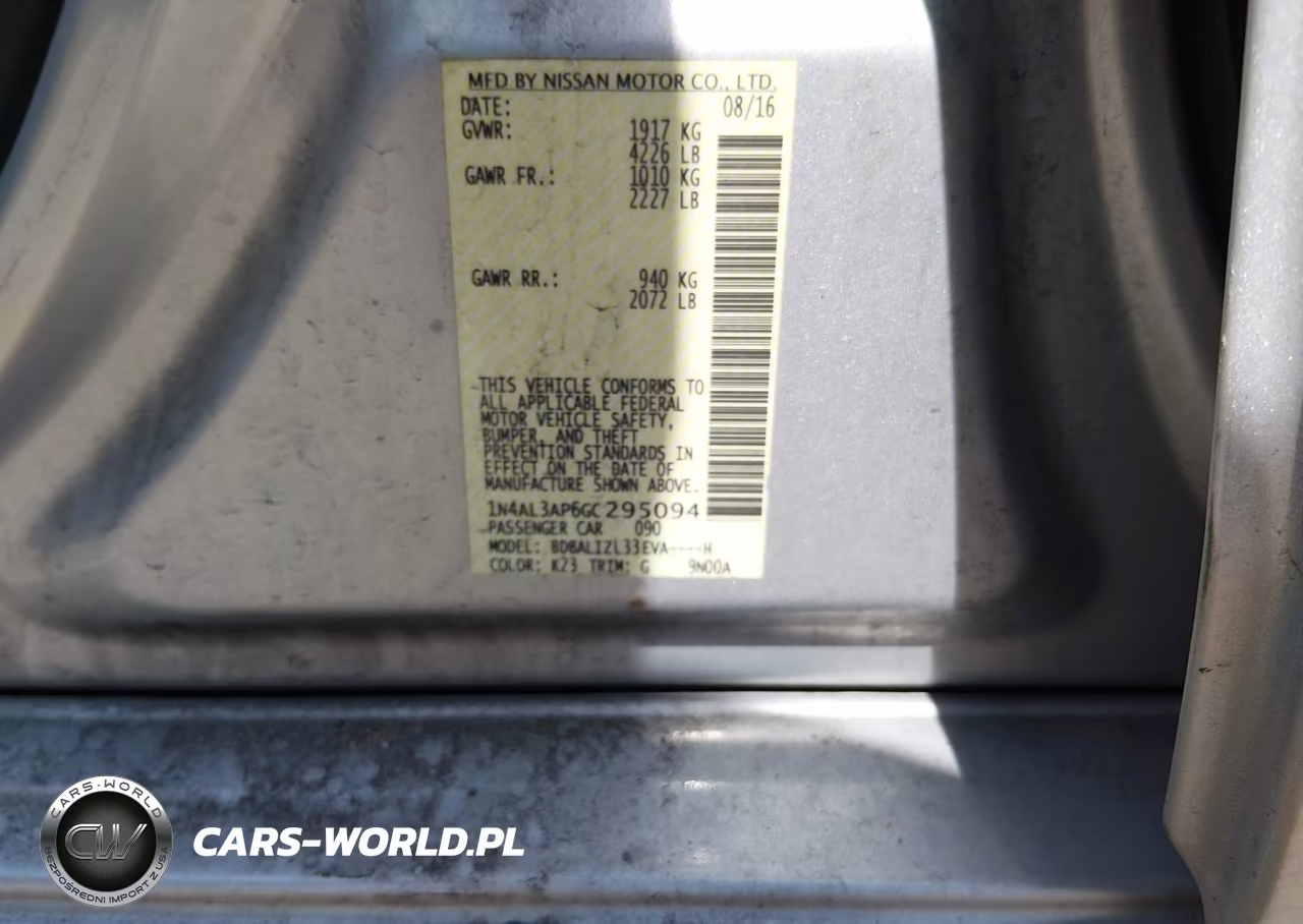 2016 Nissan Altima 2.5 Sv VIN:1N4AL3AP6GC295094 - 9