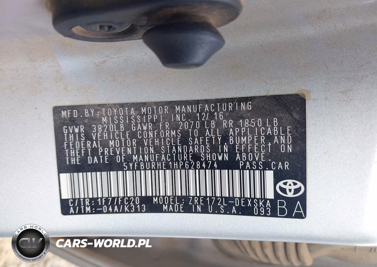 2017 Toyota Corolla Se VIN:5YFBURHE1HP628474 - 9