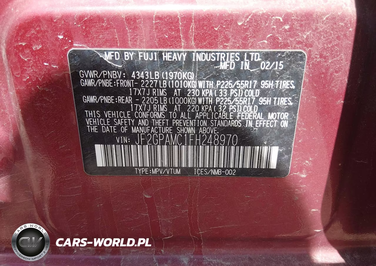 2015 Subaru Xv Crosstrek 2.0I Limited VIN:JF2GPAMC1FH248970 - 9