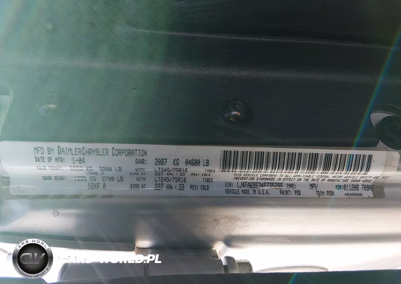 2004 Jeep Wrangler Rubicon VIN:1J4FA69S34P735299 - 9