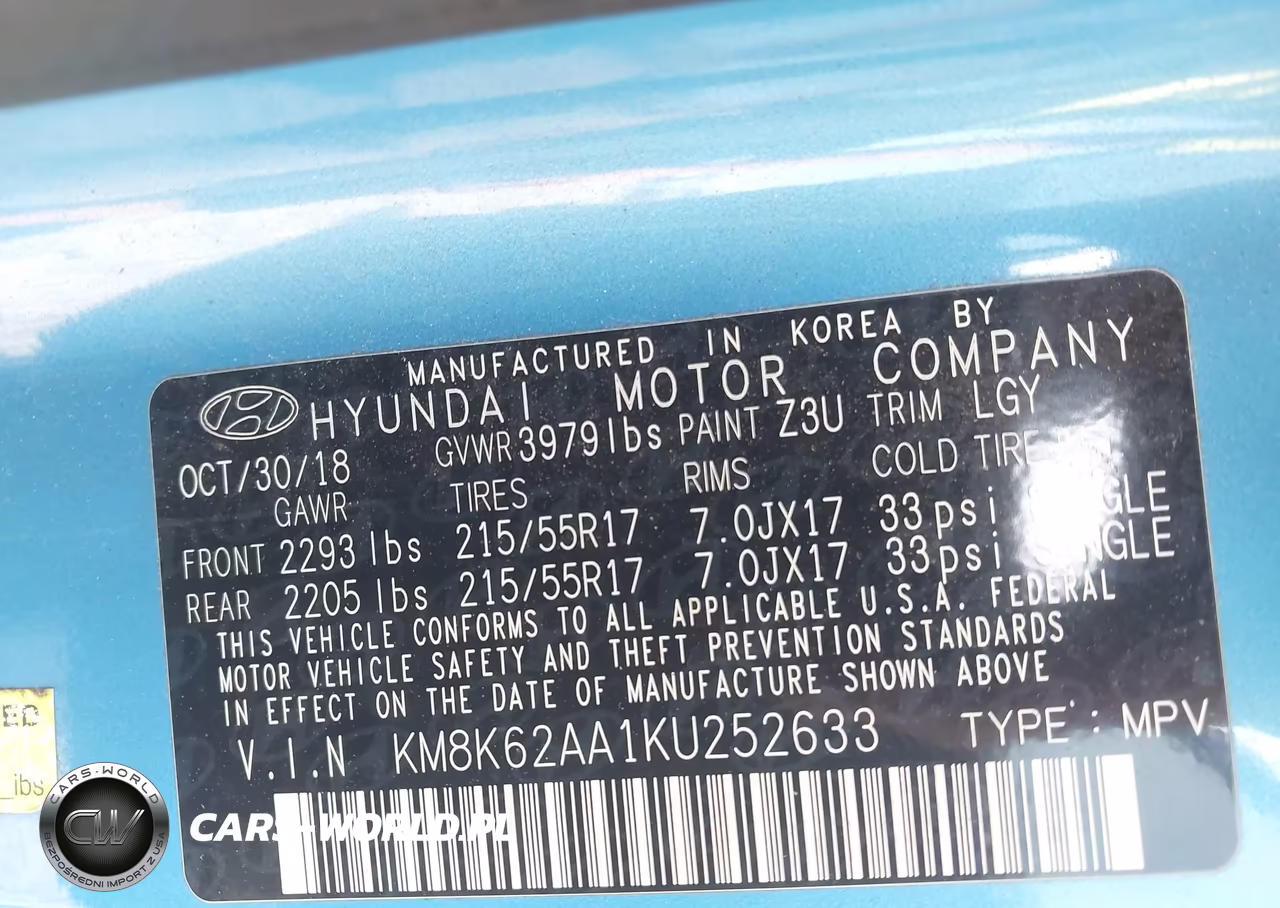 2019 Hyundai Kona Sel VIN:KM8K62AA1KU252633 - 9