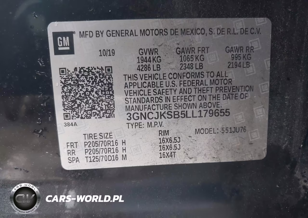 2020 Chevrolet Trax Fwd Ls VIN:3GNCJKSB5LL179655 - 9