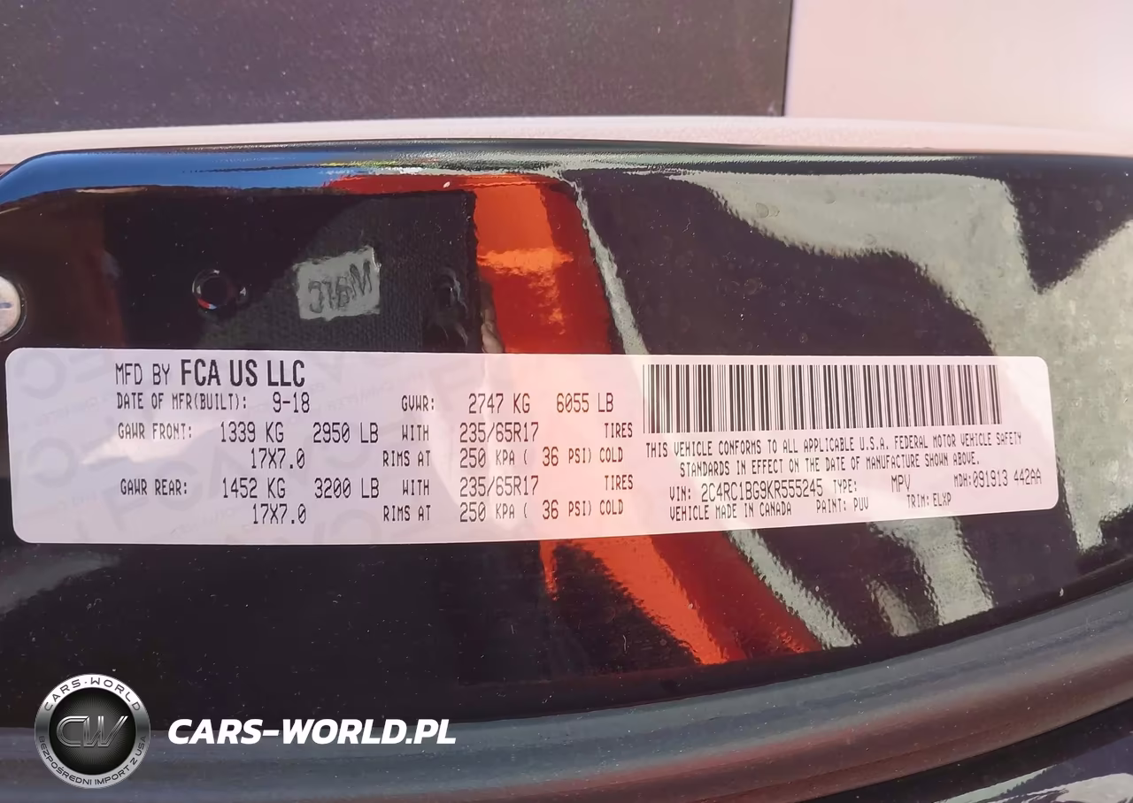 2019 Chrysler Pacifica Touring L VIN:2C4RC1BG9KR555245 - 9