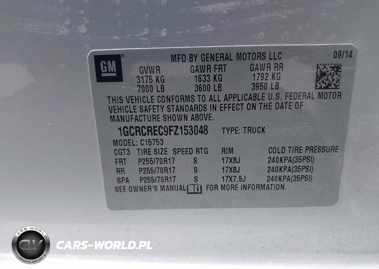 2015 Chevrolet Silverado 1500 1Lt VIN:1GCRCREC9FZ153048 - 9