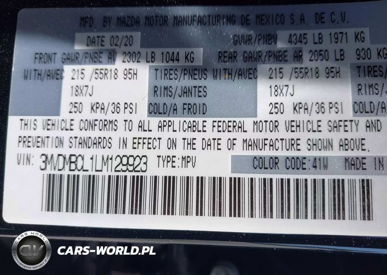 2020 Mazda Cx-30 Select Package VIN:3MVDMBCL1LM129923 - 9