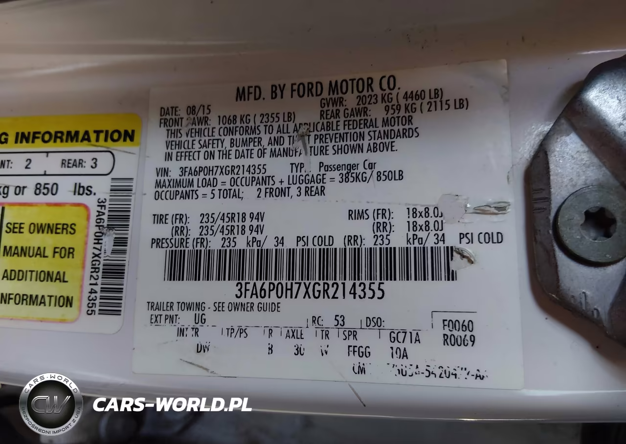 2016 Ford Fusion Se VIN:3FA6P0H7XGR214355 - 9