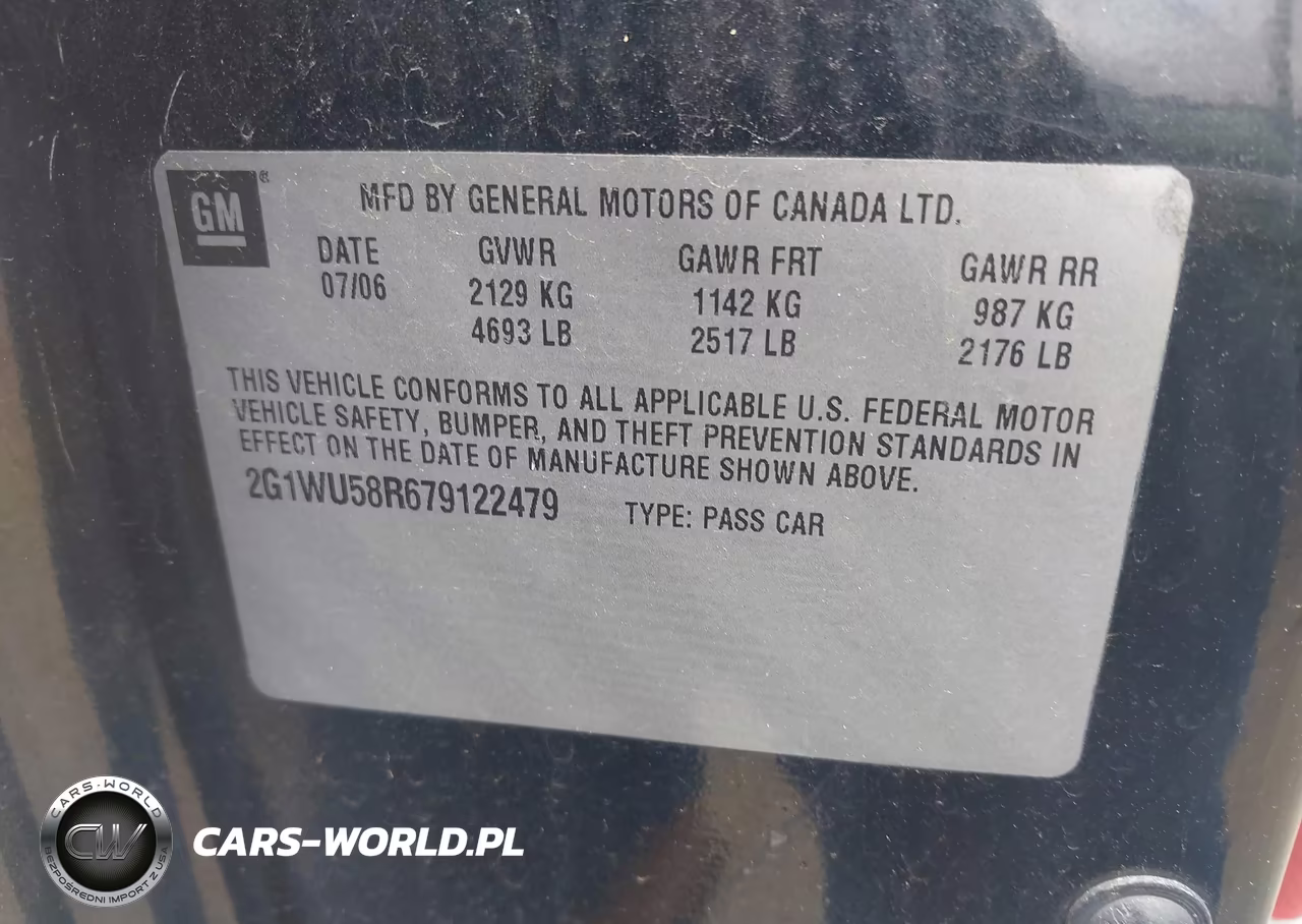 2007 Chevrolet Impala Ltz VIN:2G1WU58R679122479 - 9