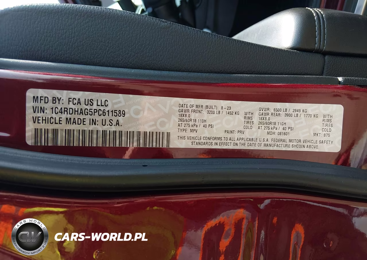 2023 Dodge Durango Sxt Plus Rwd VIN:1C4RDHAG5PC611589 - 9