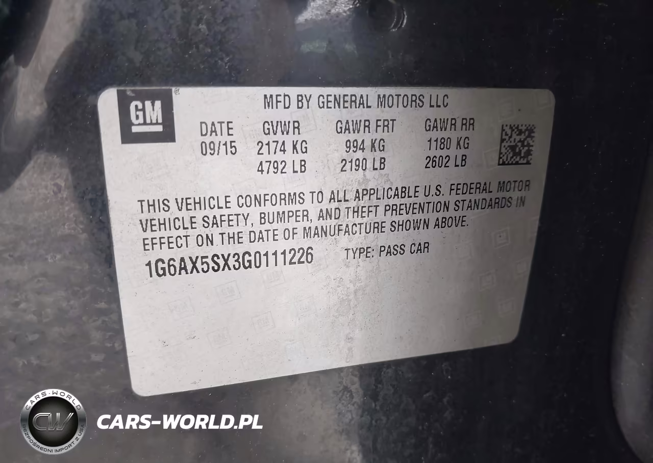 2016 Cadillac Cts Luxury Collection VIN:1G6AX5SX3G0111226 - 9