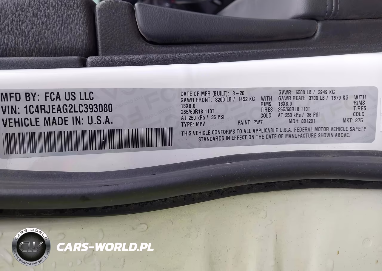 2020 Jeep Grand Cherokee Laredo E 4X2 VIN:1C4RJEAG2LC393080 - 9