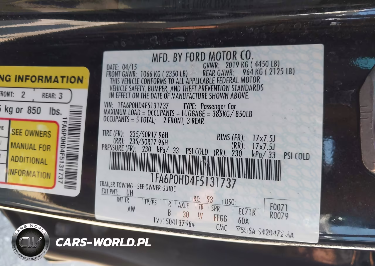 2015 Ford Fusion Se VIN:1FA6P0HD4F5131737 - 9