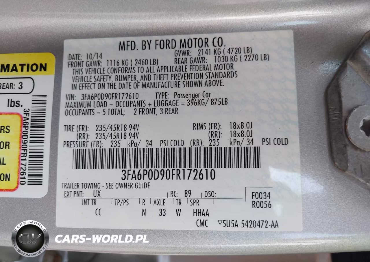 2015 Ford Fusion Titanium VIN:3FA6P0D90FR172610 - 9