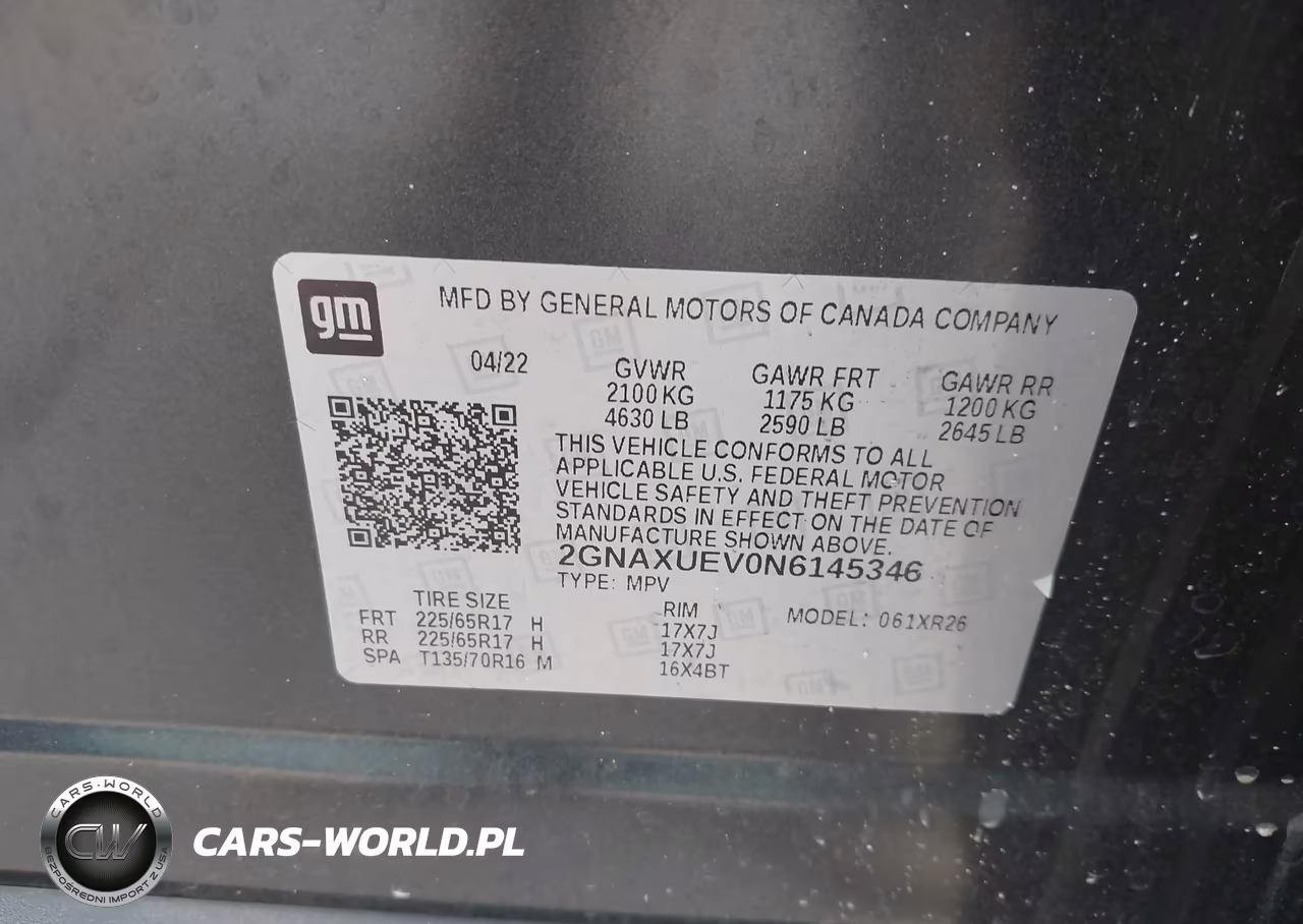 2022 Chevrolet Equinox Awd Lt VIN:2GNAXUEV0N6145346 - 9