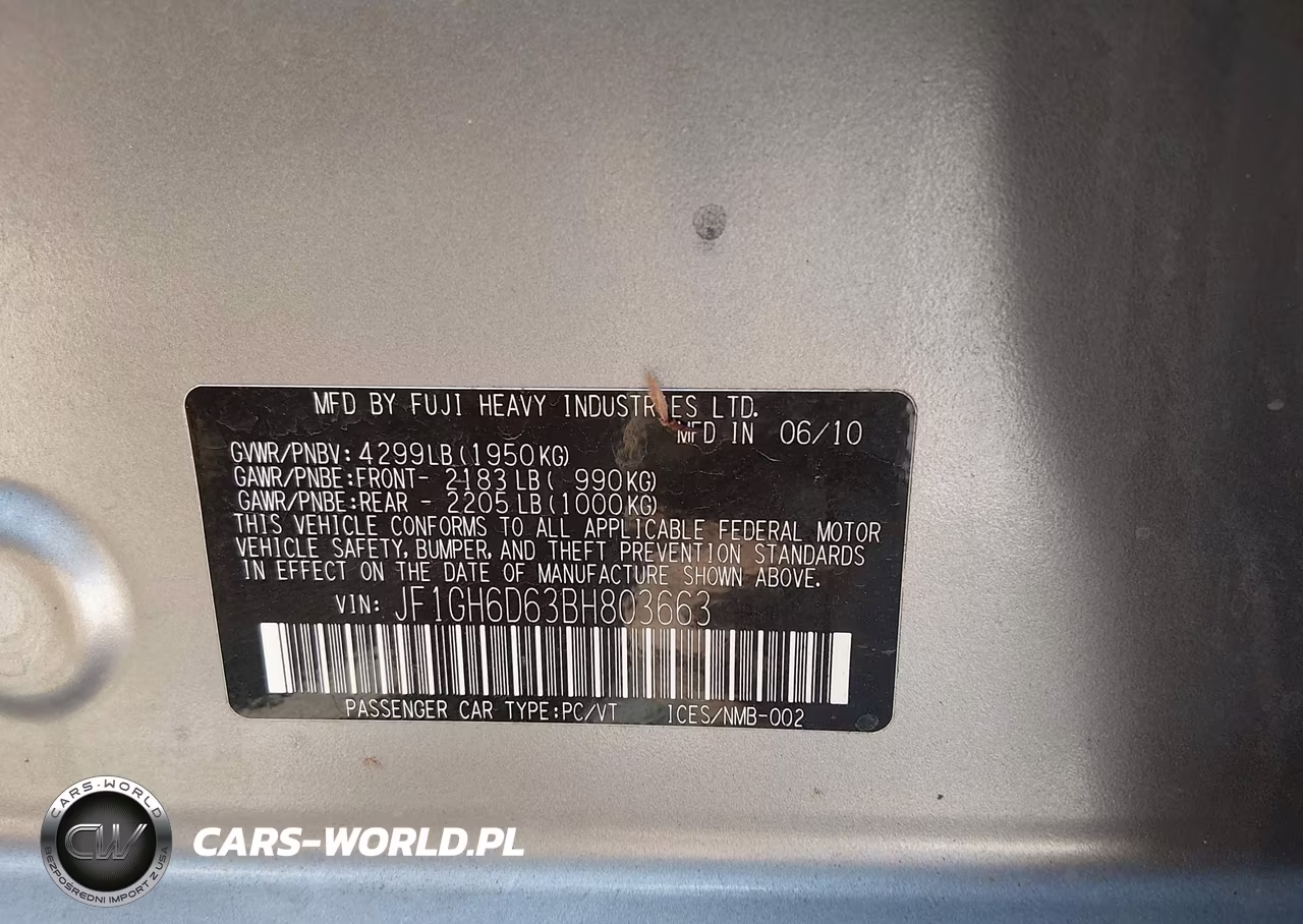 2011 Subaru Impreza Outback Sport VIN:JF1GH6D63BH803663 - 9