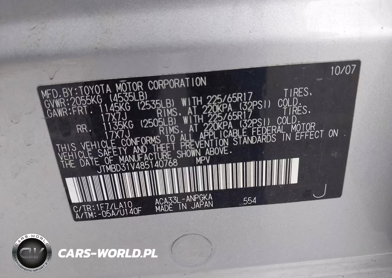 2008 Toyota Rav4 Limited VIN:JTMBD31V485140768 - 9
