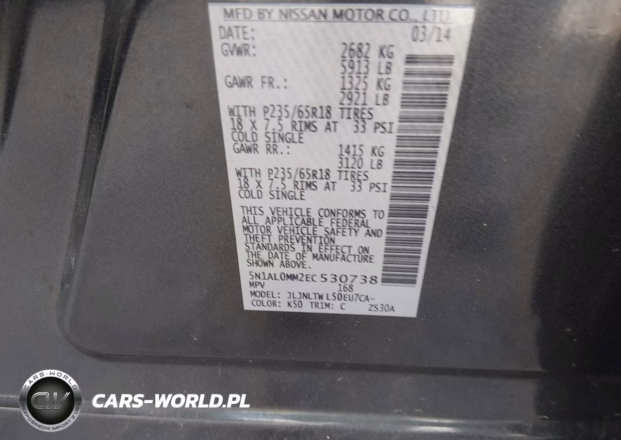 2014 Infiniti Qx60 VIN:5N1AL0MM2EC530738 - 9