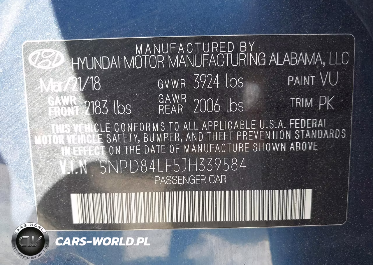 2018 Hyundai Elantra Sel VIN:5NPD84LF5JH339584 - 9