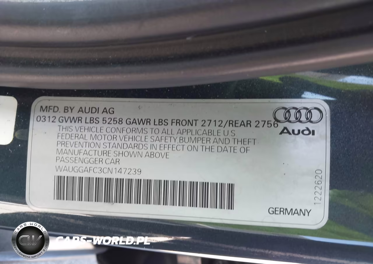 2012 Audi A6 3.0 Premium VIN:WAUGGAFC3CN147239 - 9