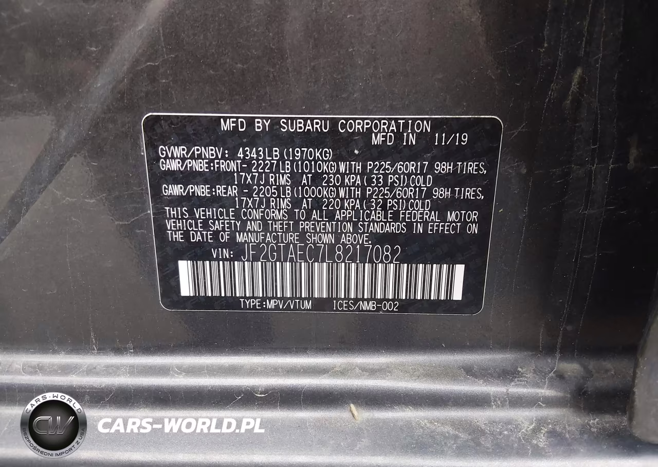 2020 Subaru Crosstrek Premium VIN:JF2GTAEC7L8217082 - 9
