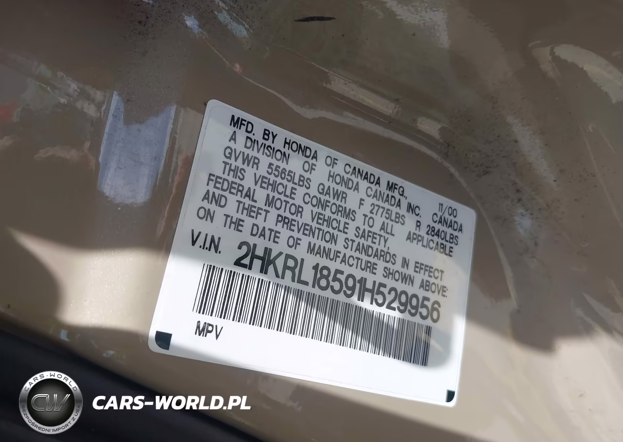 2001 Honda Odyssey Lx VIN:2HKRL18591H529956 - 9