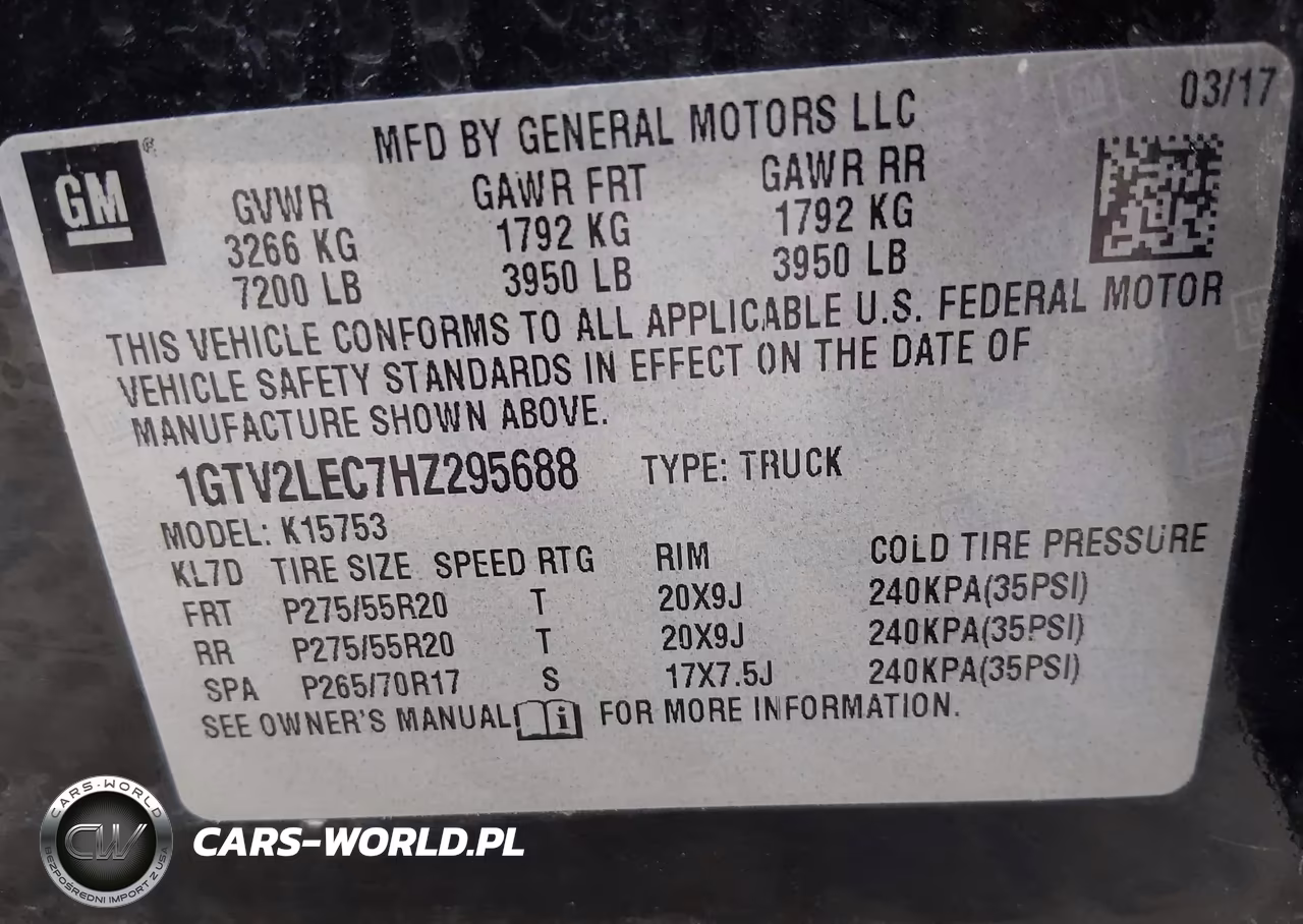 2017 GMC Sierra 1500 VIN:1GTV2LEC7HZ295688 - 9