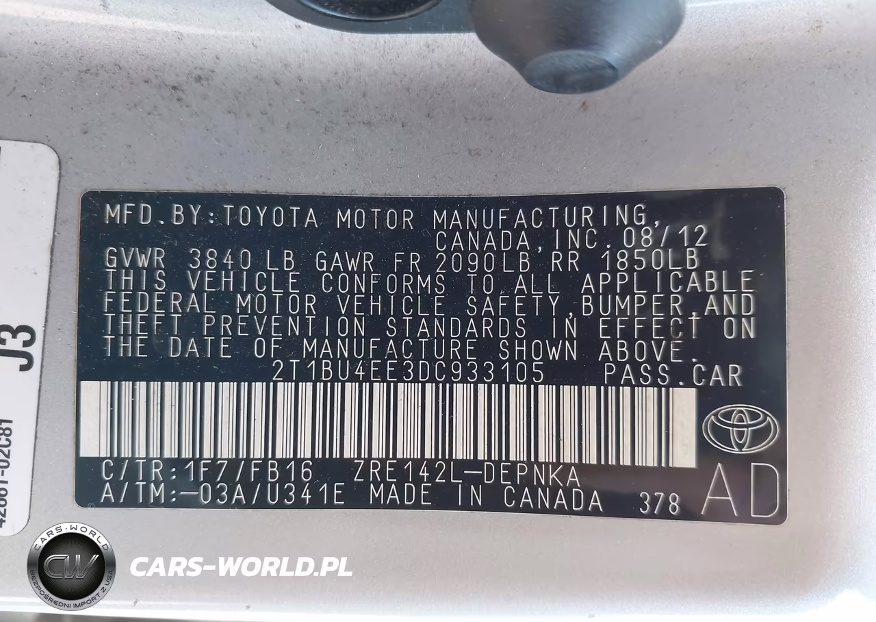 2013 Toyota Corolla VIN:2T1BU4EE3DC933105 - 9