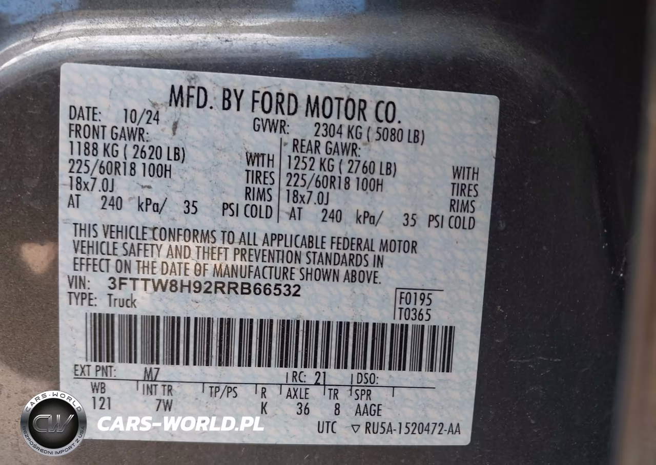 2024 Ford Maverick Xlt VIN:3FTTW8H92RRB66532 - 9