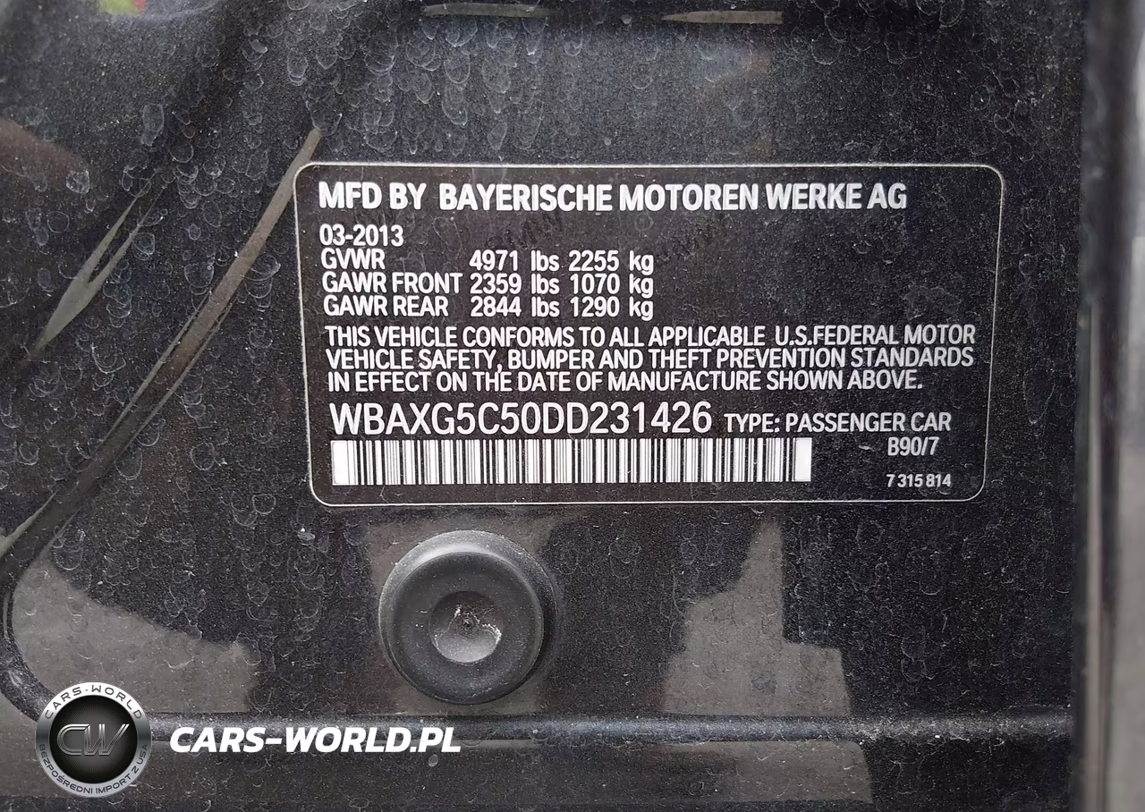 2013 BMW 528I VIN:WBAXG5C50DD231426 - 9