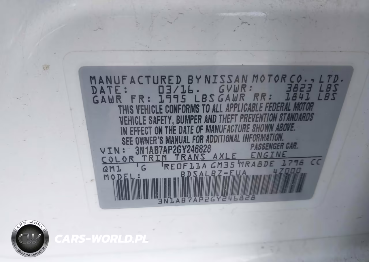 2016 Nissan Sentra Fe+ S-S-Sl-Sr-Sv VIN:3N1AB7AP2GY246828 - 9