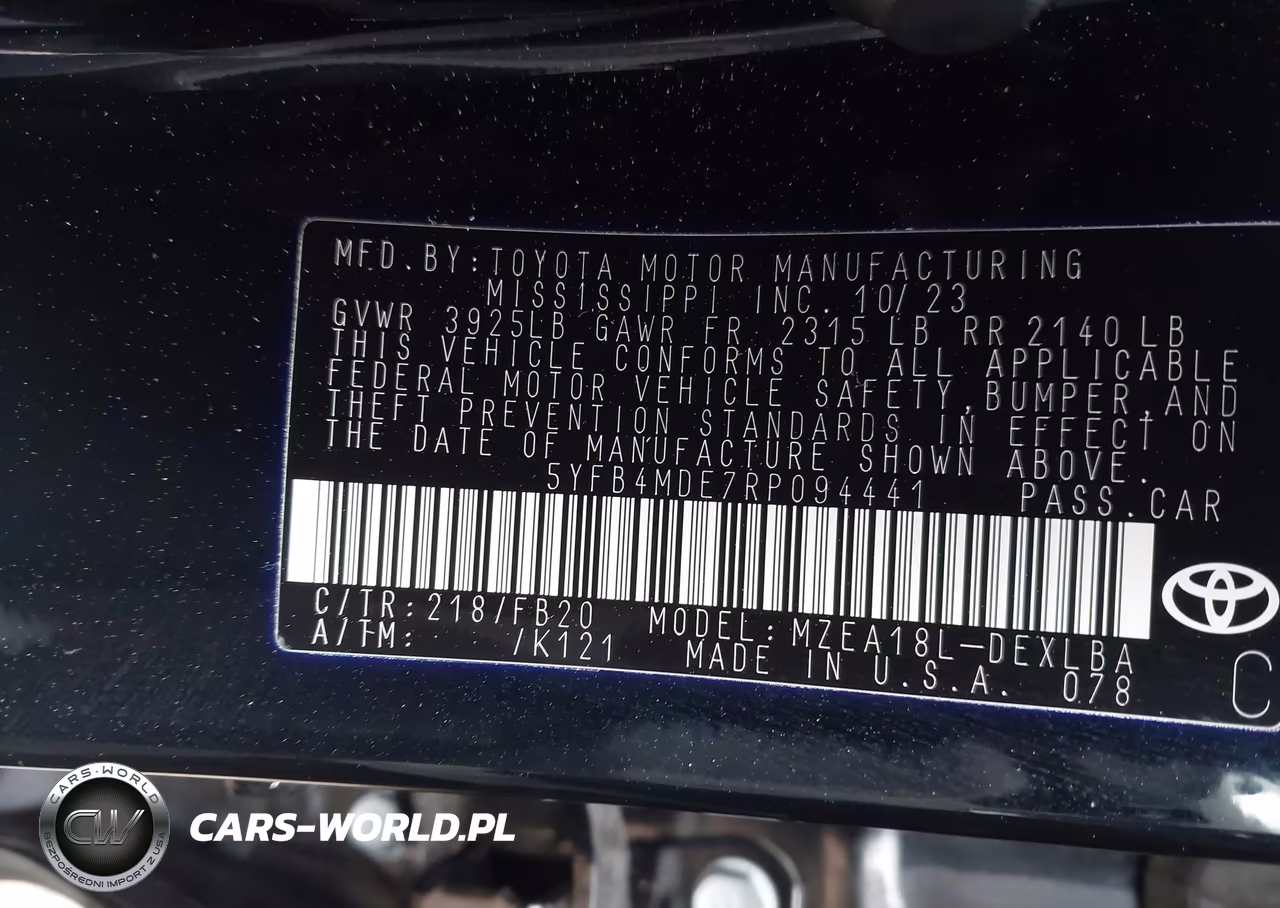 2024 Toyota Corolla Le VIN:5YFB4MDE7RP094441 - 9